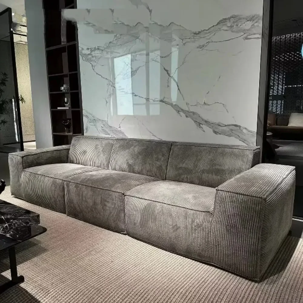 Compression Sofa Corduroy Modular Sofa Vacuum Packed Couch Boneless Sofa Bed Living Room Furniture Set
