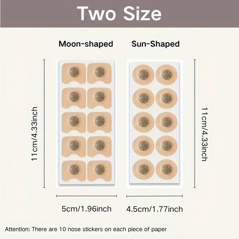 320Pcs Beige Square/Round Magnetic Nasal Patches, Strong Stick Long-Lasting for Multi-Scene