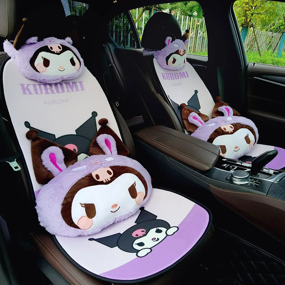 

Sanrio Car Seat Cushion Non-Slip Breathable Warmth Anti-Wear Car Decorative Cushion Cartoon My Melody Kuromi Car Accessories
