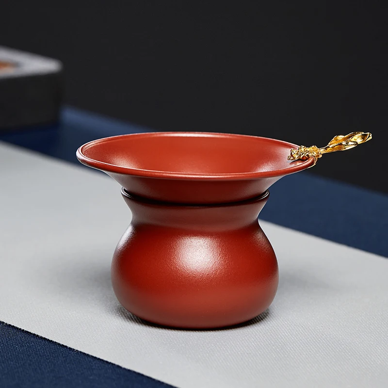 

Элитный индивидуальный заварочный чайный фильтр из фиолетовой глины для чаепития Гунфу, для домашнего использования, ручной работы, бренд Hexie, столовые приборы