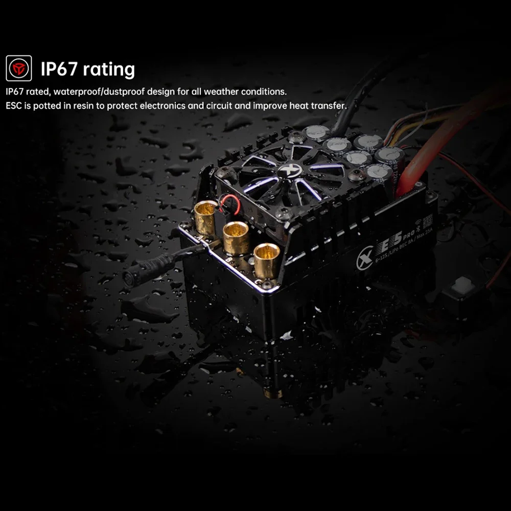 XC E5 PRO 250A 6-12S Lipo Sensored Borstelloze ESC voor 1/5 1/6 RC Model Auto snelheid Buggy Truck Accessoires