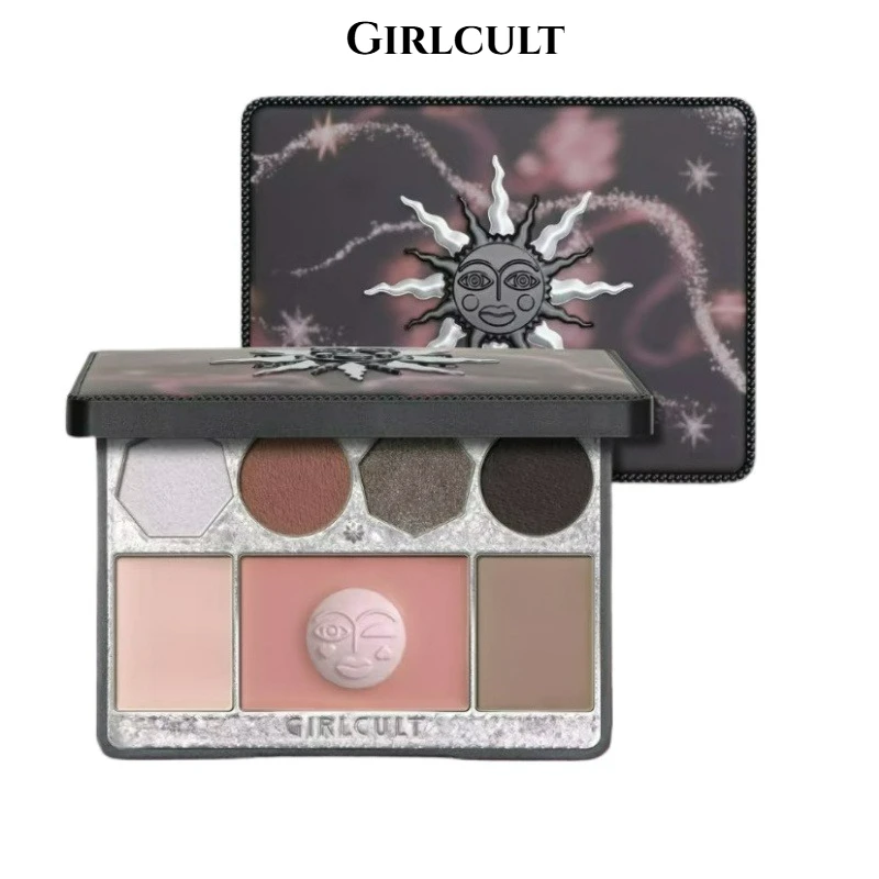 Girlcult Eyeshadow Highlight Blusher Palette Facial Comprehensive Disc Shdow Contouring Brighten Long Lasting Makeup