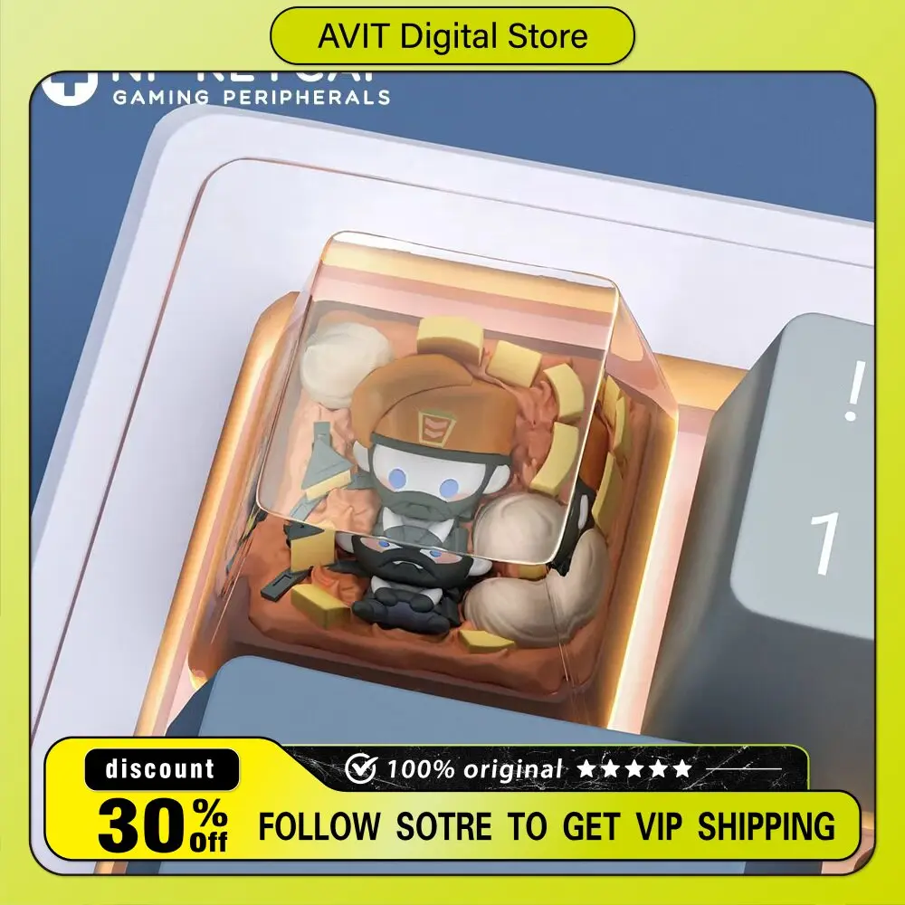 

Valorant Reyna Custom Resin Keycap Handmade Drop Glue Artisan Keycap for MX Switch Mechanical Gaming Suit Suit ESC Anime Gifts