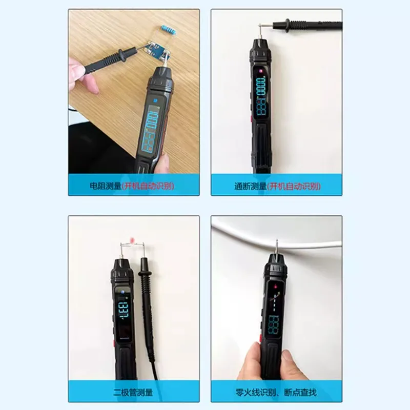 جهاز قياس متعدد من نوع القلم الذكي 12b، قلم اختبار رقمي متخصص كهربائيًا، جهاز اختبار متعدد الوظائف أوتوماتيكي بالكامل #3