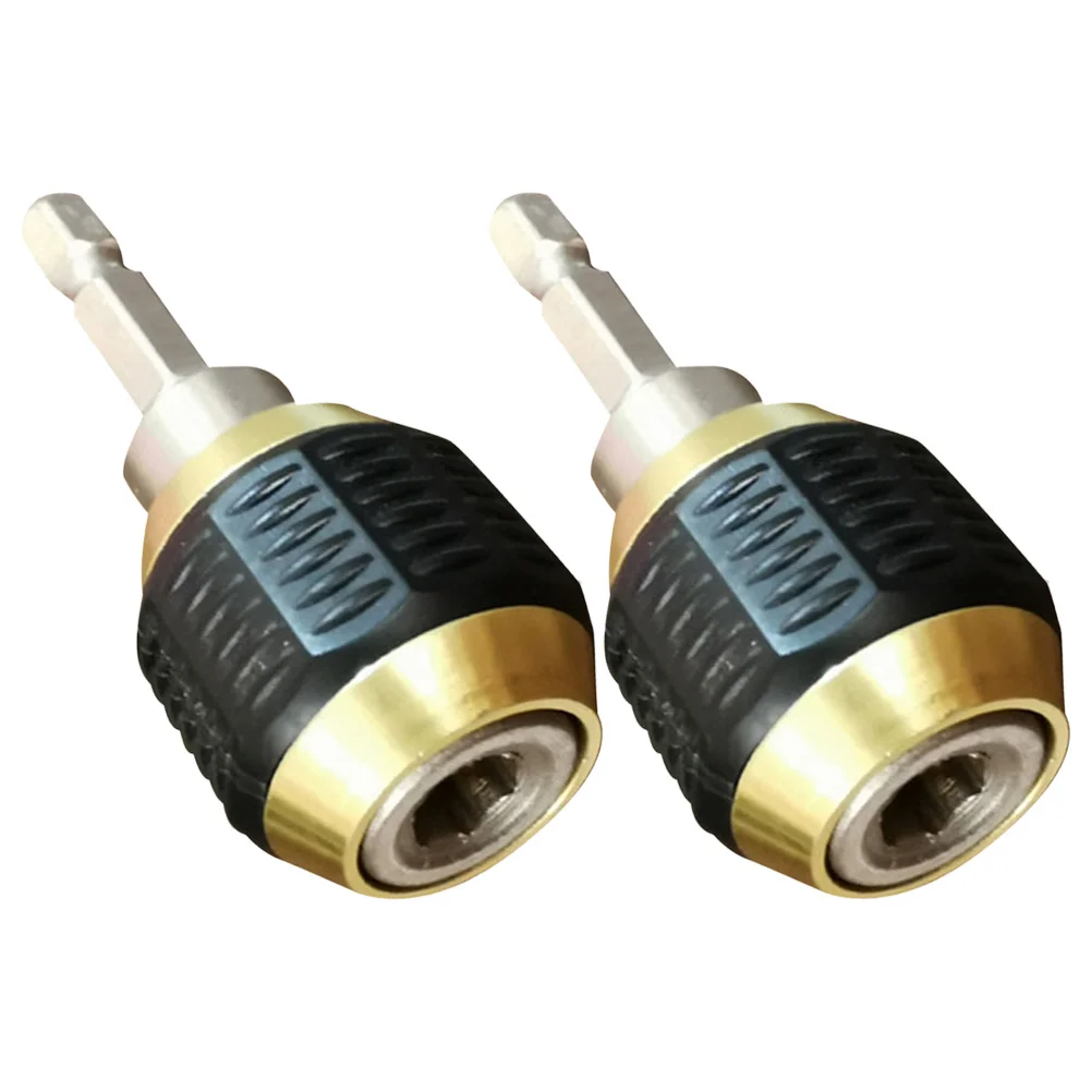 

2Pcs Impact Driver Socket Adapter Set Metal Drill Chuck Converter Fast Switch for Garage Use