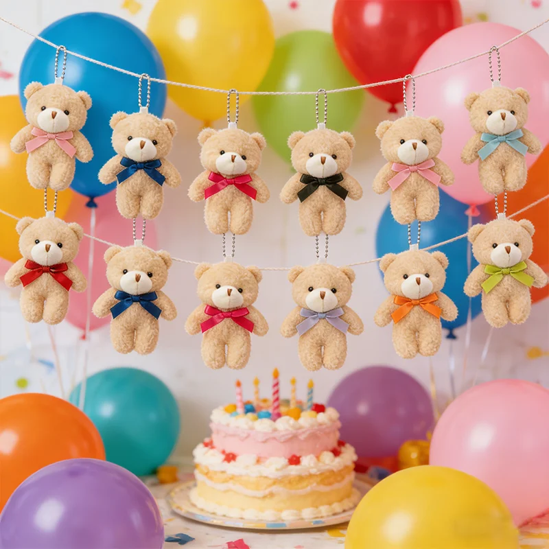 30/20/10 Stück Mini-Teddybären, kleine weiche Plüsch-Teddybären, Plüschbären in Großpackung für Geburtstagsfeier-Dekoration, Gastgeschenke, Taschenanhänger, Schlüsselanhänger – Detail 1