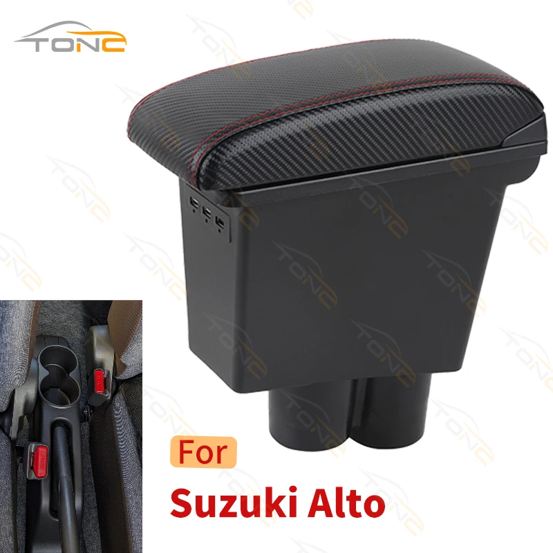 For Suzuki Alto armrest box accessories car armrest with usb charging strorage box car-styling center console Auto Accessories