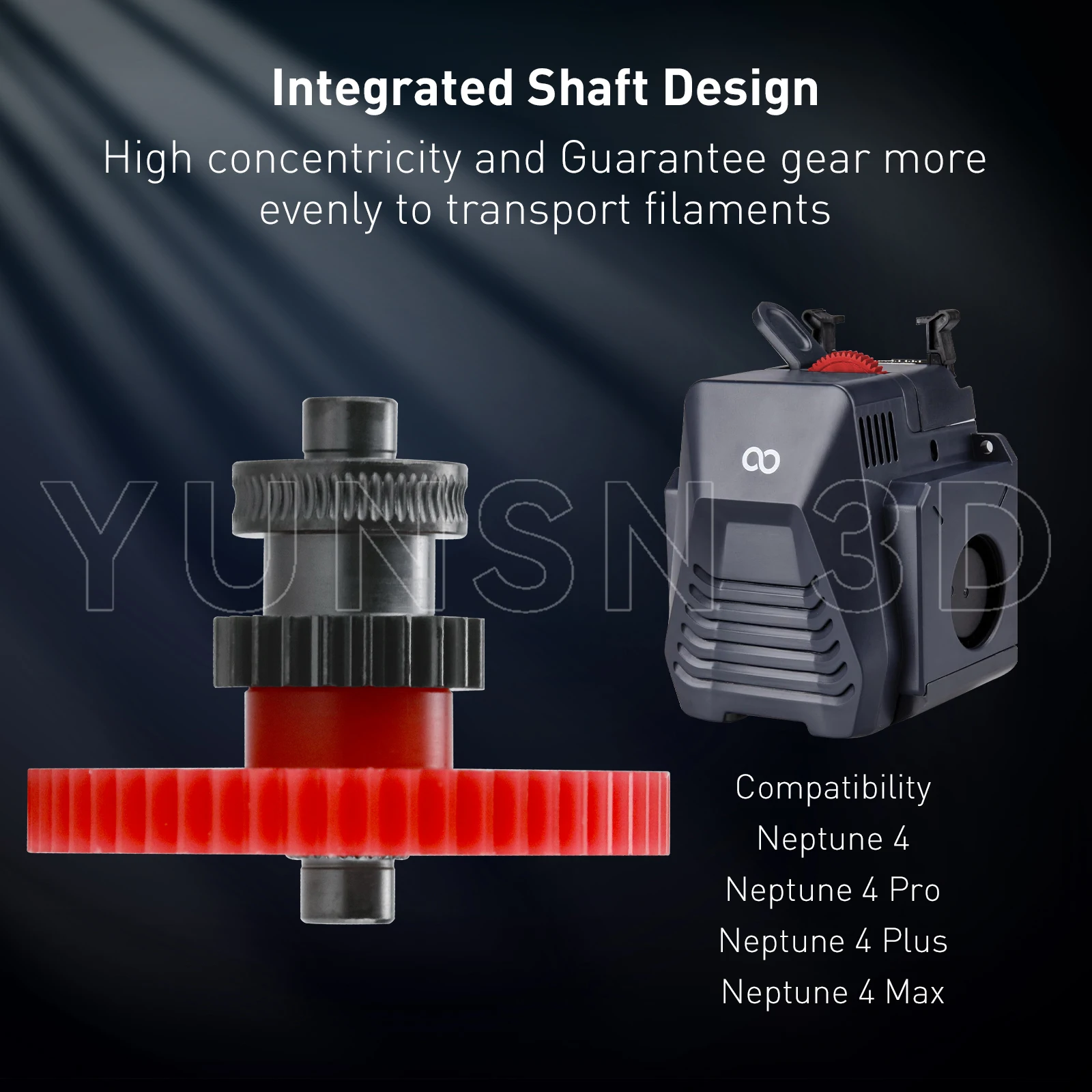 Zahnräder für Neptune 4/Pro/Plus/Max, nanobeschichteter Formstahl, integrierte Extruder-Zahnräder, CNC-präzises Druckkit für ELEGOO 3D-Drucker – Detail 3