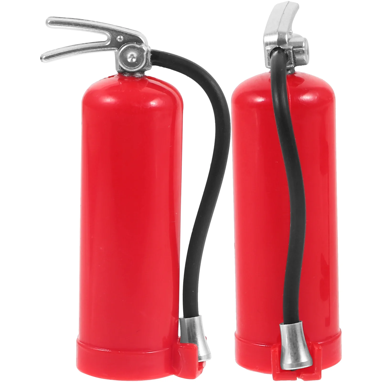 2 Pcs Remote Control Simulated Fire Extinguisher Outdoor Ornaments Iron Metal Models