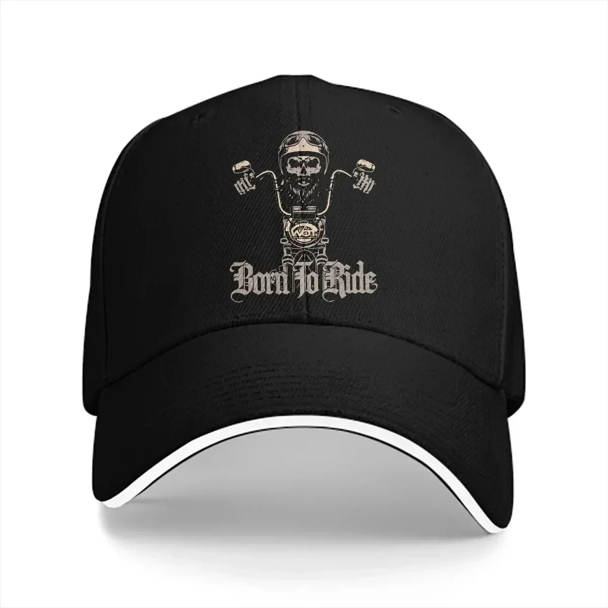 New Born To Ride Motorcycle Classic Hip Hop Caps Motorcycle Cowboy Hat Peaked Hats