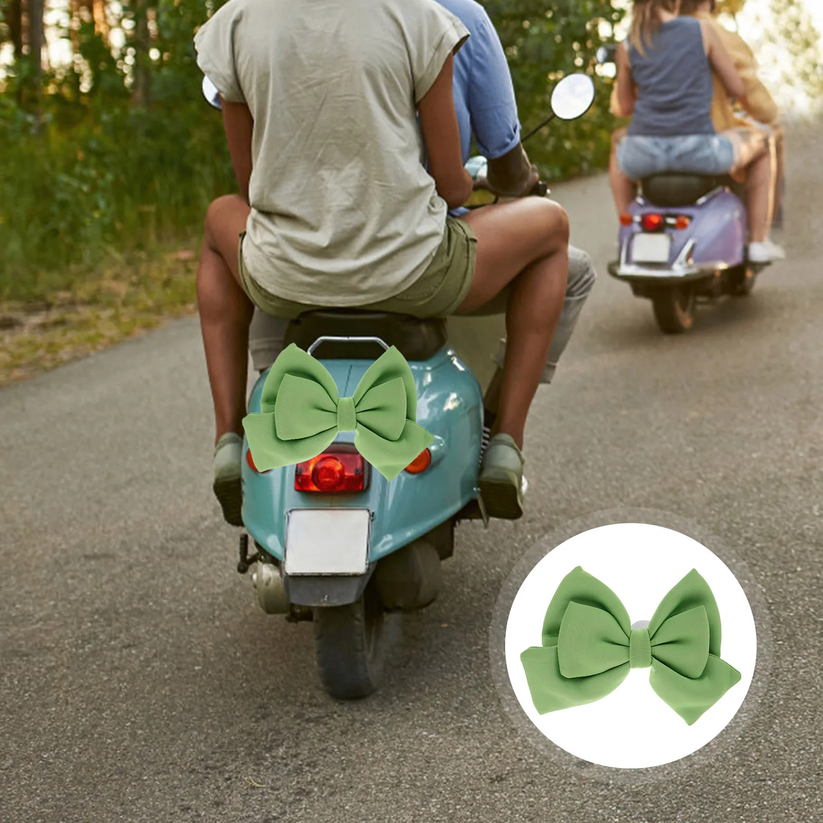 

Stylish Cloth Bow Decorations For Electric Scooter Outdoor Accessories Durable Fade-Resistant Adhesive Diy Design Bows