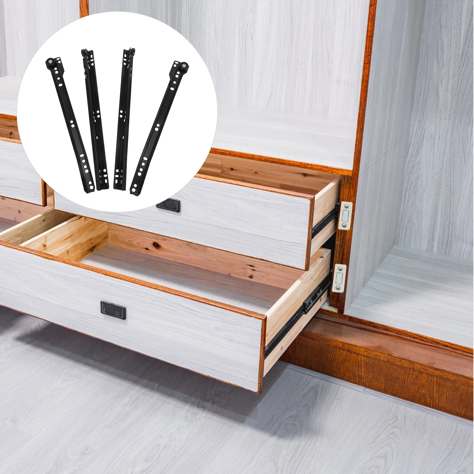 1 paio di guide per cassetti con montaggio inferiore, guide per cassetti resistenti da 500 mm, per armadietti da cucina, mobili, hardware di ricambio