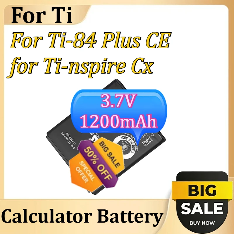 

For Ti-84 Plus CE for Ti-nspire Cx Calculator Battery +Tools 3.7V 1200mAh