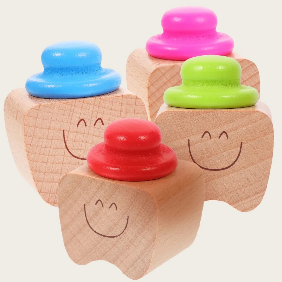 1pc Wooden Baby Tooth Storage Box Solid Wood Children's Tooth Collection Case Keepsake Box for Kids' Milk Teeth Memory Storage