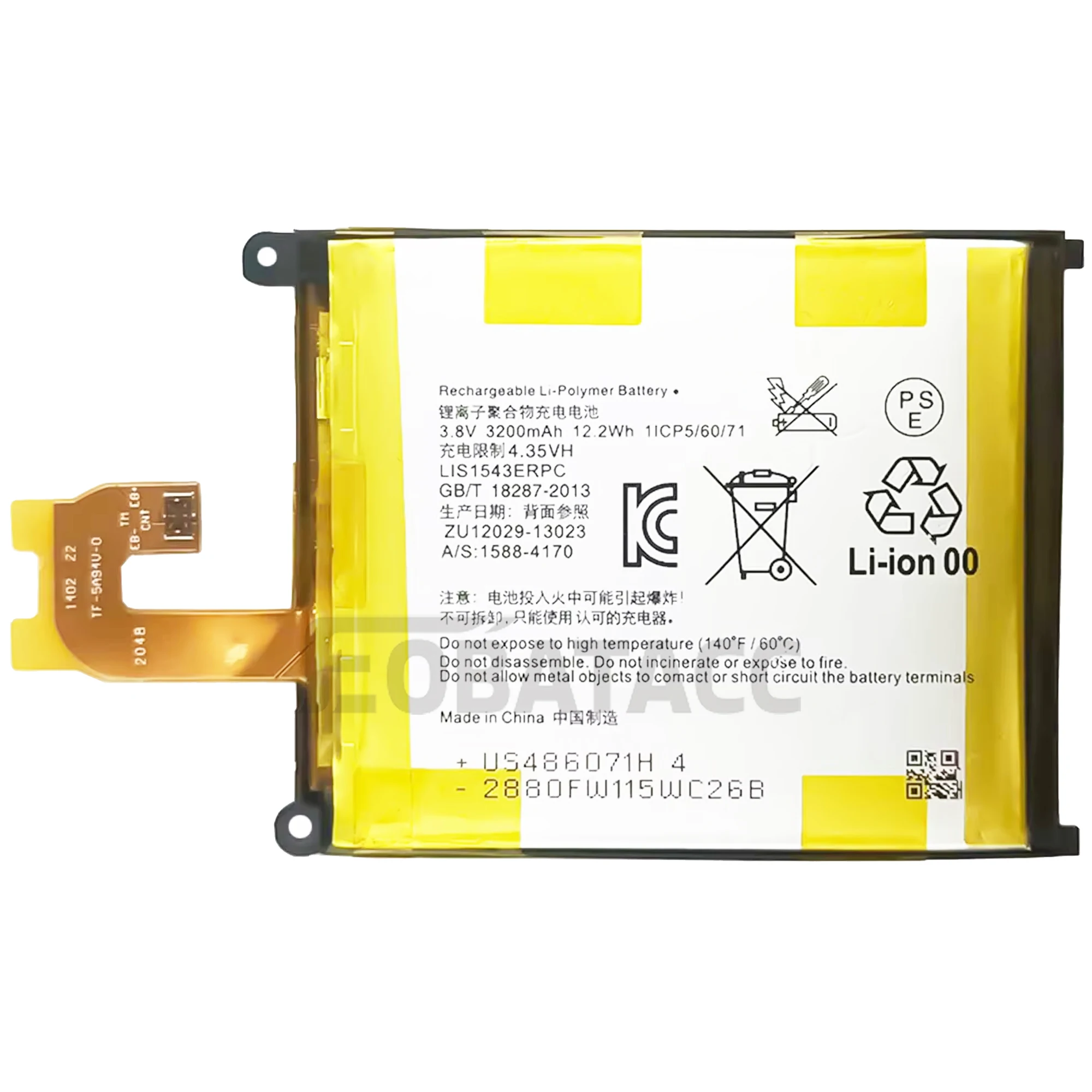 100% New Original Battery LIS1543ERPC  For Sony L50T L50U L50W/D2502 Xperia Z2/D6503 D6502 L05 Z3V Battery + Free Tools