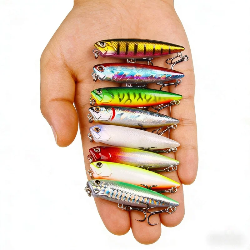 

Набор тонущих приманок-карандашей 6,5 см, 6 г, №8 Искусственная приманка Blood Groove Hook, жесткая приманка для пресной и соленой воды, универсальная приманка для рыб.