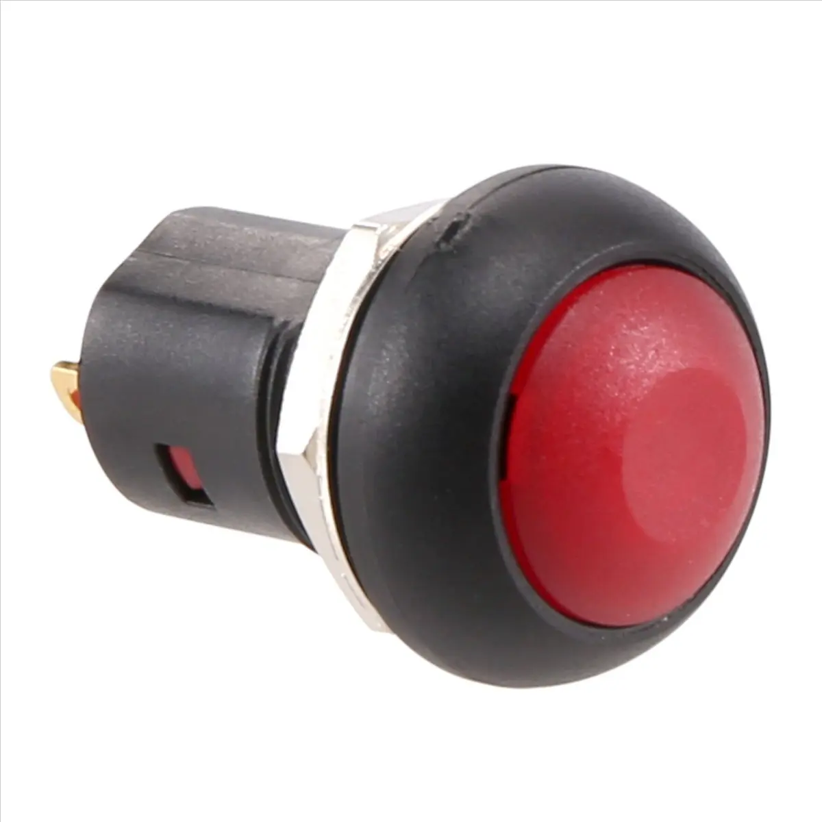 A40I  Latching Waterproof 12mm Push Button Switch SPST 2A IP67, Red