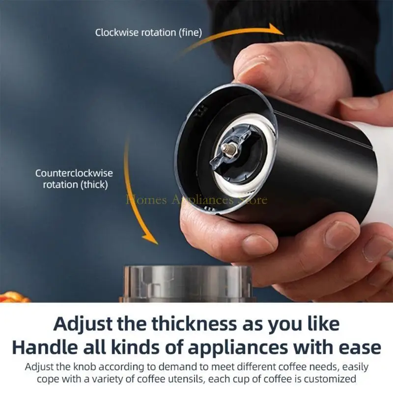 D0AB旅行に優しい充電式コーヒーグラインダーワイヤレスコーヒーミルコーヒー用