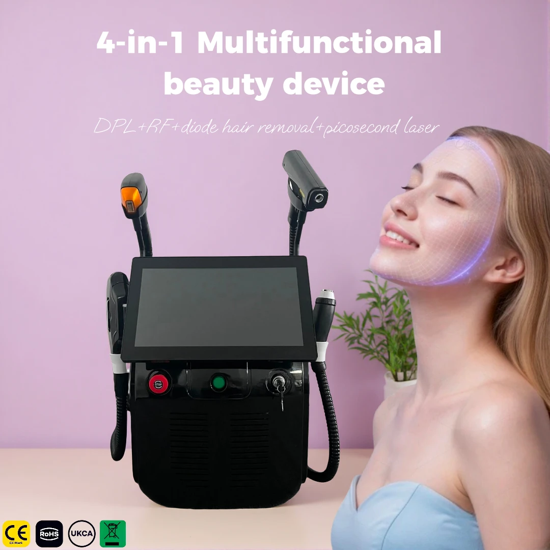 

Advanced 4-in-1 Skin Care Device: Combining IPL, Diode Laser, RF, and Pico Technology for Comprehensive Hair, Acne, and Wrinkle
