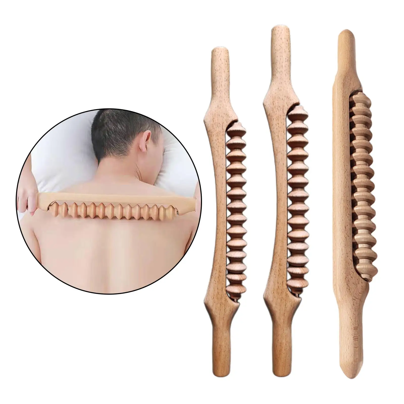 

Massage Stick Tool, Wood Scraper Scraping, Body Muscle Scraper for Neck Waist Legs for Body Pressing Acupoints