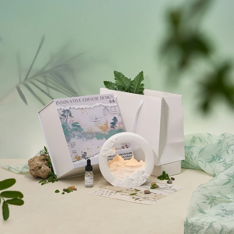 

Fireless Aromatherapy Gift Box High-end New Year's Gift Indoor Long-lasting Diffuser Stone Fragrance Ornament Essential Oil
