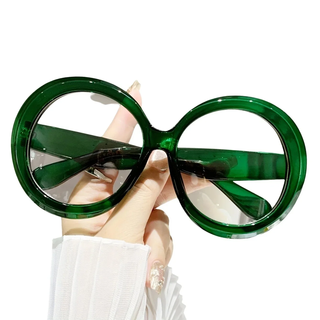

Oversize Round Large Frame Sunglasses Trendy Sunglasses Street Shooting Personality Trendy Fashion Sunglasses Europe America