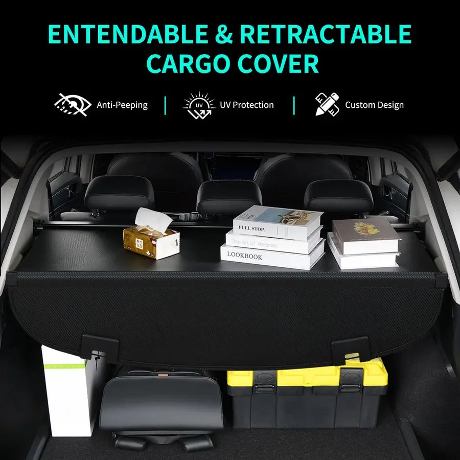 غطاء البضائع مناسب لمازدا CX5 20172024، غطاء صندوق السيارة القابل للسحب، غطاء حماية مضاد للرؤية، شاشة الخصوصية الخلفية مع #6