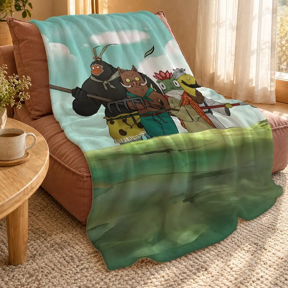 China's Newest Anime N-Nobody Throw Double Sided Flannel Throw Blanket Soft Travel Camping Sofa Bed Home
