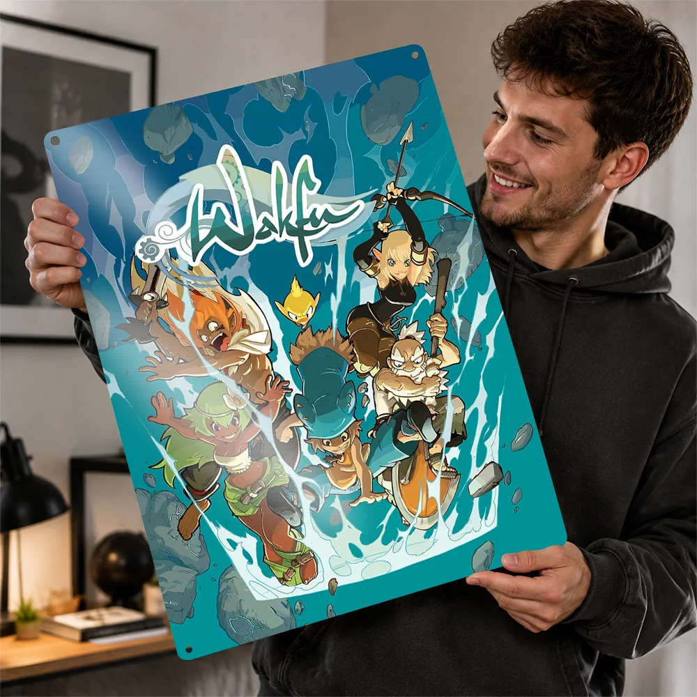 Wakfu Cartoon Group Metal Poster Perfect Gift for Fans Lovers Personalized Wall Art Metal Sign for Vintage Decor Room Wand Deko