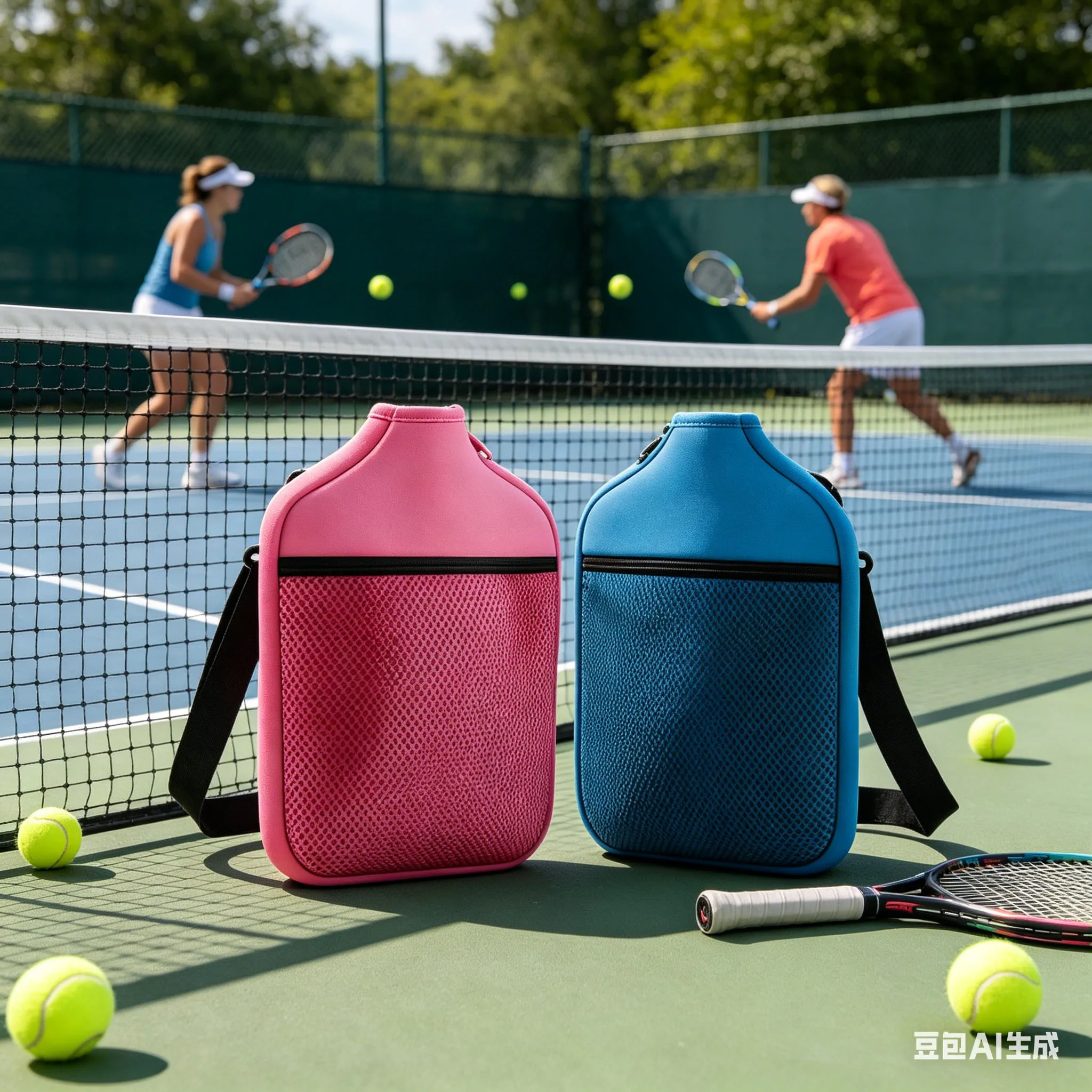 

Pickleball Paddle Bag 24.8*21.5cm Portable Multifunctional Single Shoulder Racket Cover With Carrying Strap For Ping-pong/tennis