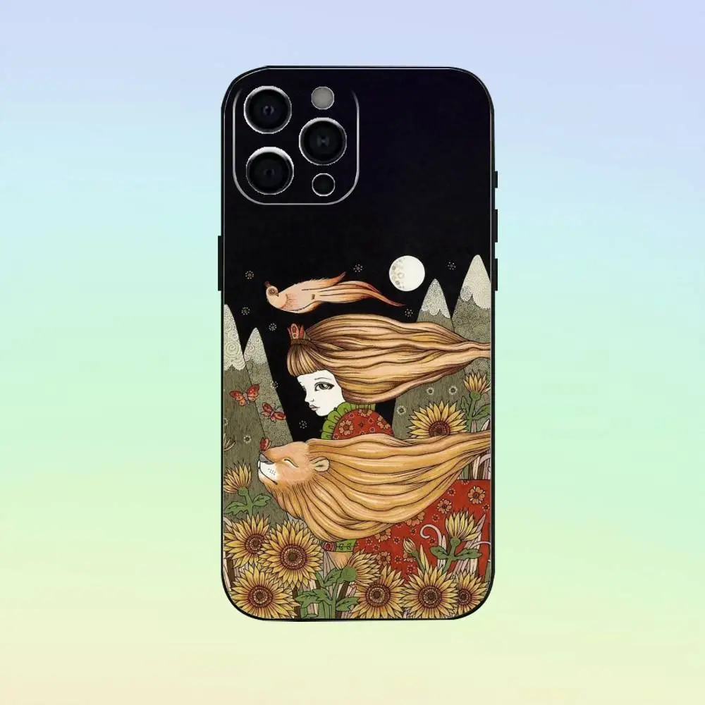 Custodia morbida in silicone per telefono Anita Inverarity per IPhone 17 16 15 14 13 12 11 Custodia morbida in silicone nero