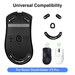 Gaming Mouse Feet Replacement Smooth Glide Pads Rounded Curved Edges Mouse Feet Skates Sticker for Razer DeathAdder V3 Pro