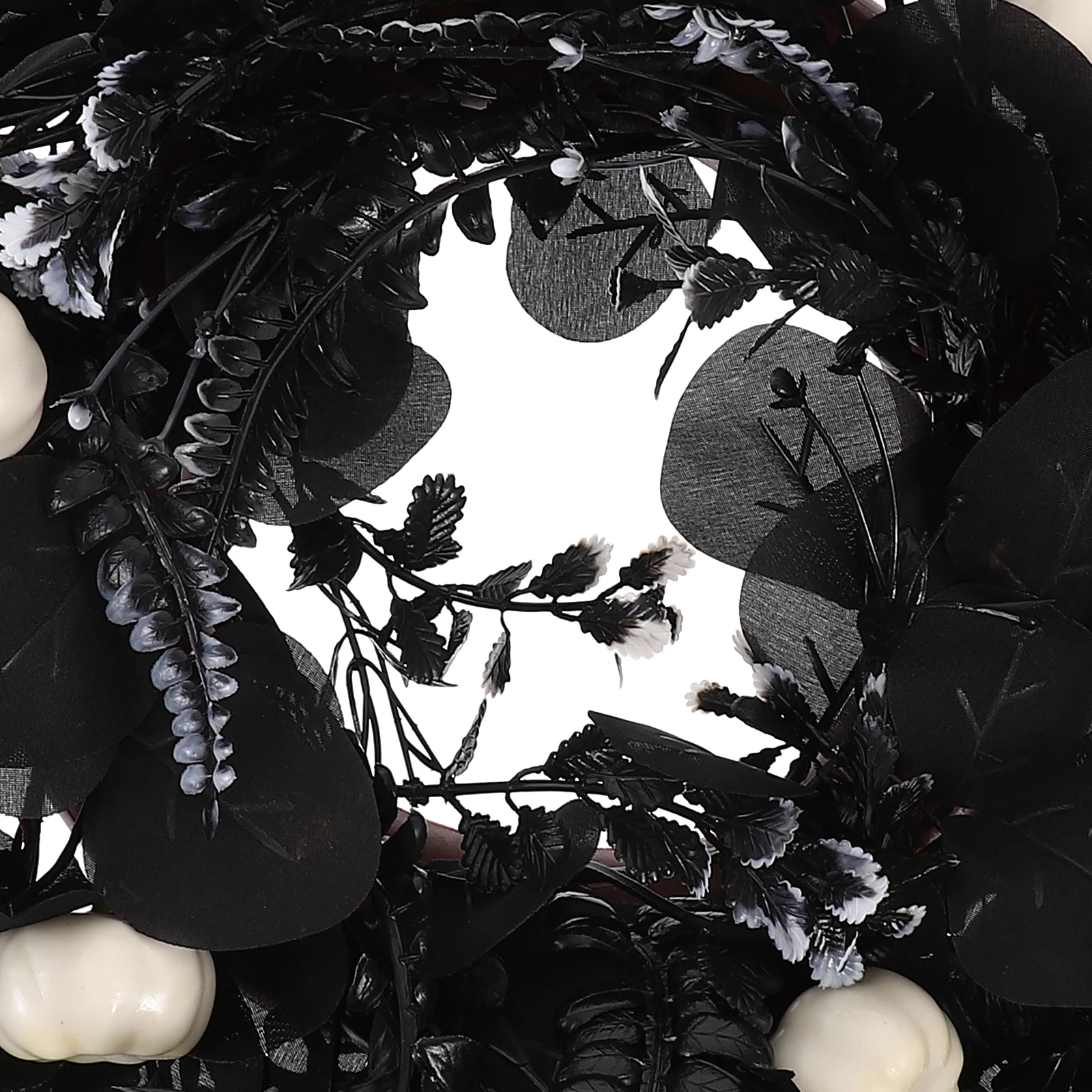 

Pumpkin Ornament Halloween Wreath Decorations Home Door Household Wall Front Silk Flower for