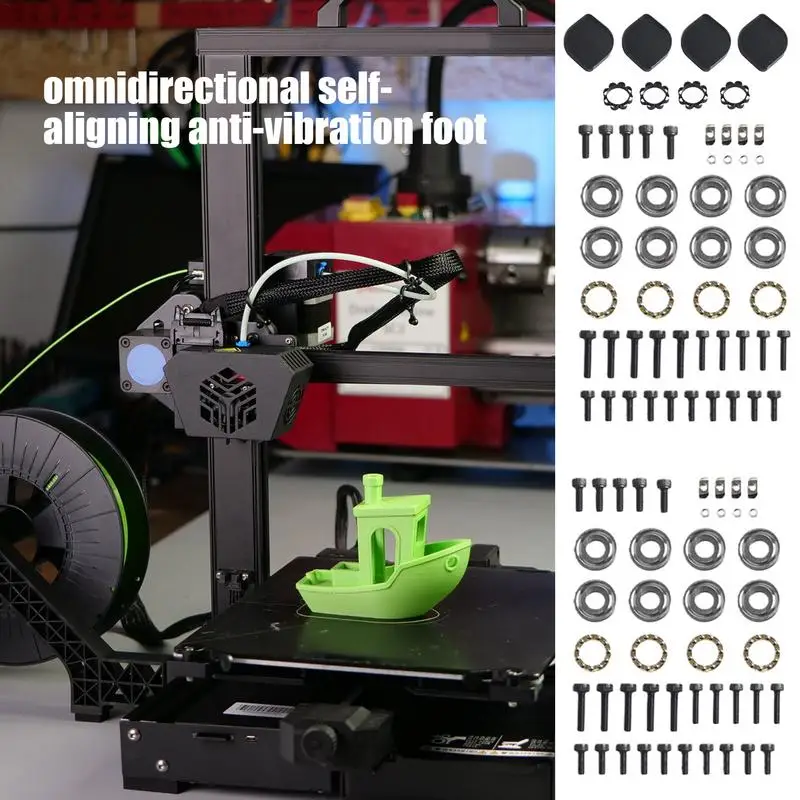 Anti-Vibration Feet For 3D Printers Self-aligning Anti-vibration Foot 3D Printer Tool Kit Shock-Absorbing 3D Printer Accessories