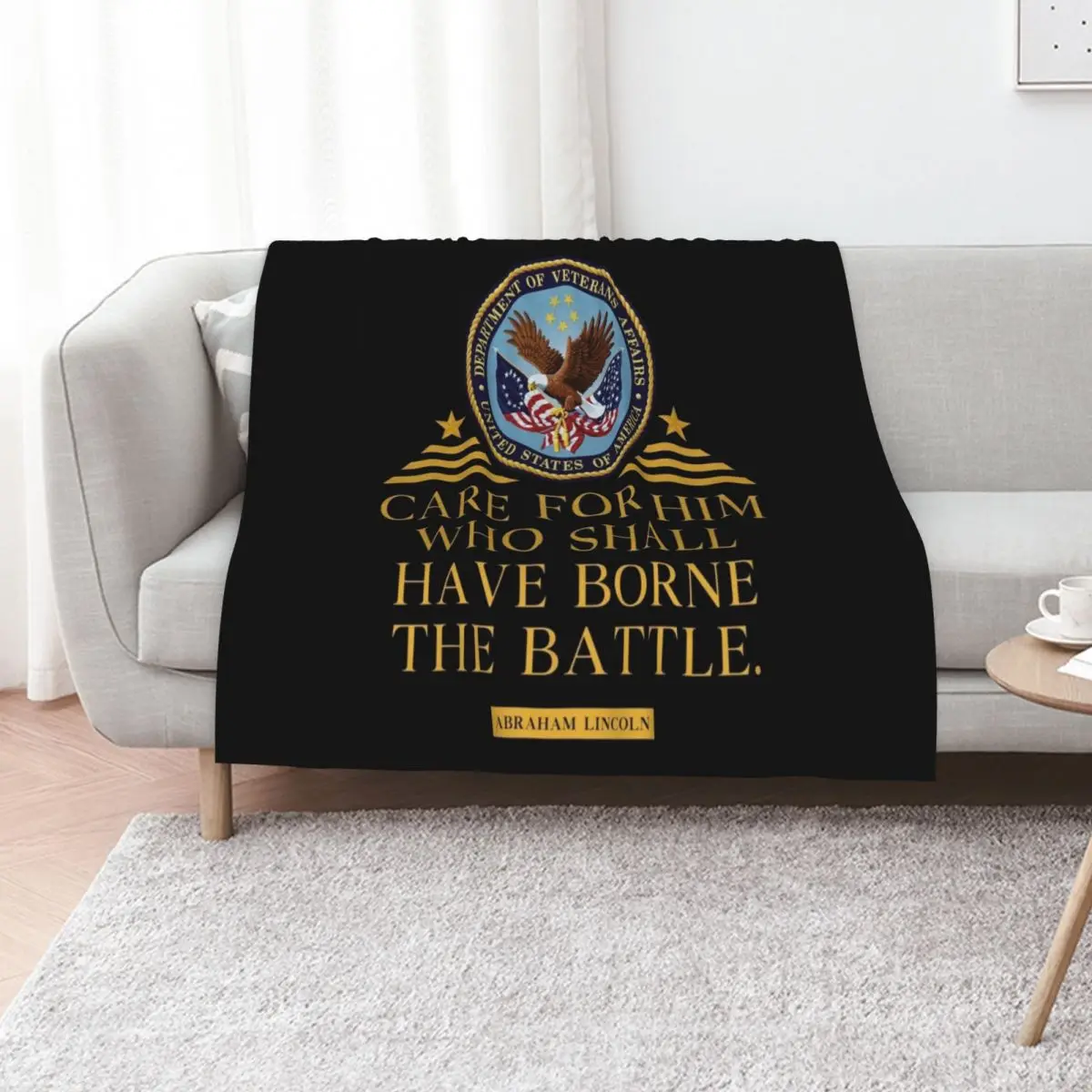 Awesome Department of veterans affairs Gift Throw Blanket Cute Tourist Flannel Single for sofa Blankets