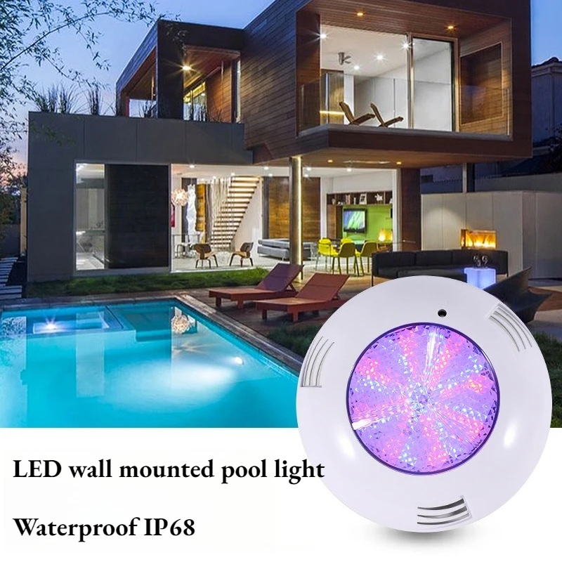 2026 12V RGB Remote Wall Mount Pool Underwater Light Basic Waterproof Equipment For Home Garden Fish Pond Commercial Decor