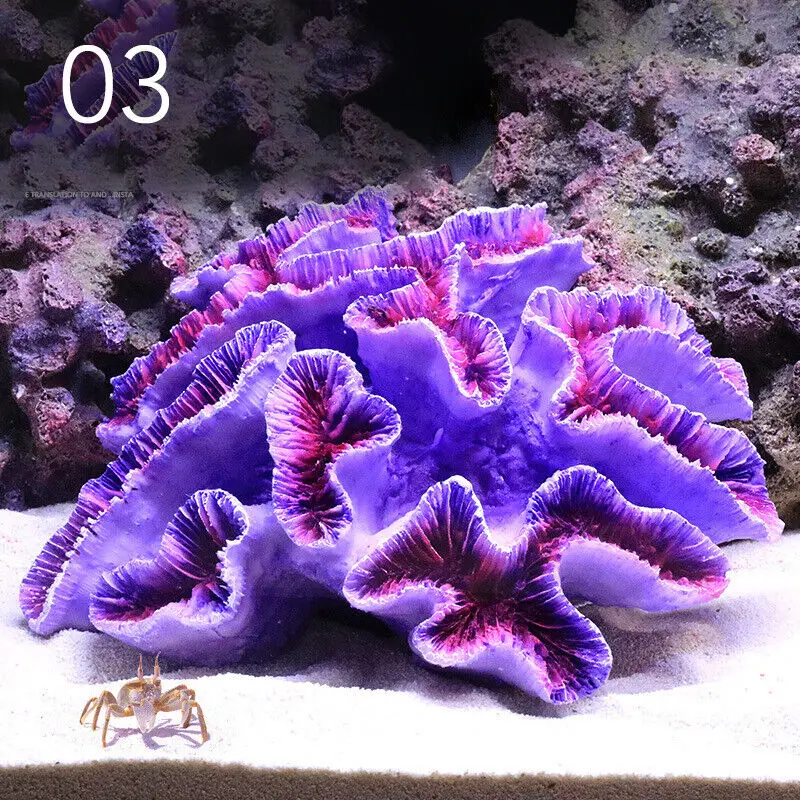 Aquarium Coral Ornaments DIY Fish for Tank Decoration Artificial Reef Colorful Resin Ornament Simulation Fish Tank Decor Craft