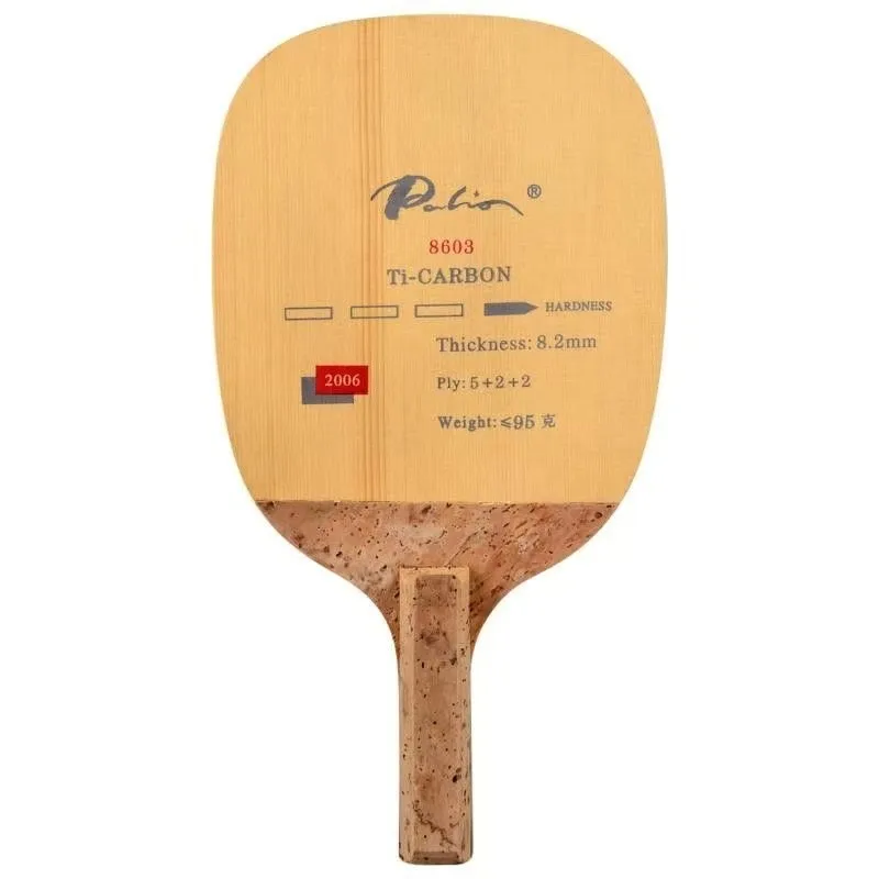 Palio 8603 hoja de raqueta de tenis de mesa japonesa Penhold de carbono de titanio-paleta de bate de Ping Pong de ataque rápido para jugadores ofensivos