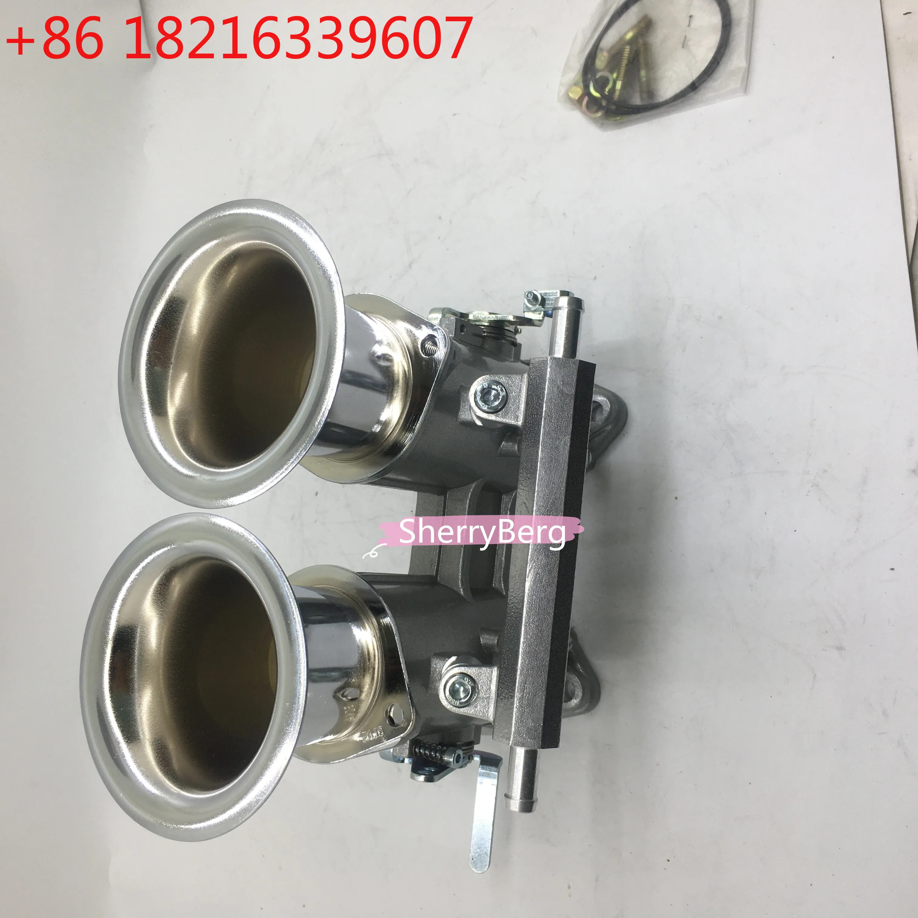 TAO SherryBerg  45dcoe 45 dcoe 45mm DCOE Twin 45mm Throttle Bodies Body + air horns /stacks for Weber/Dellorto/Solex DCOE/DHLA c