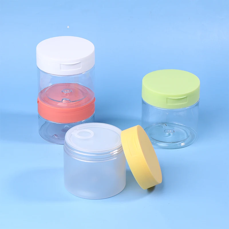Wide Mouth Cosmetic Storage Jar With Tweezers Round Empty Makeup Remover Pad Flap Container Bottle