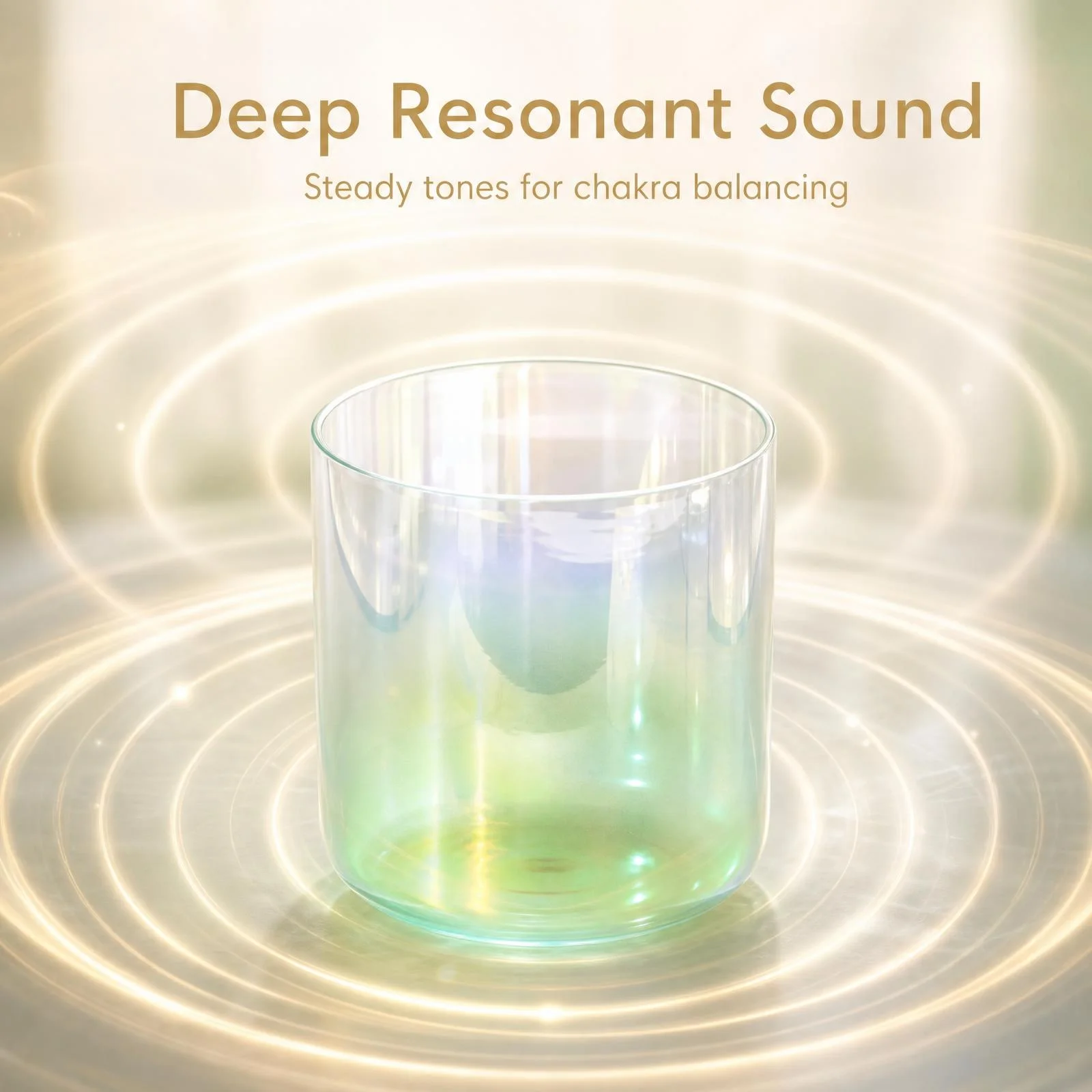 Green Aurora Alchemy Crystal Singing Bowl 432Hz/440Hz High Purity Quartz Sound Bowl for Chakra Healing And Meditatio