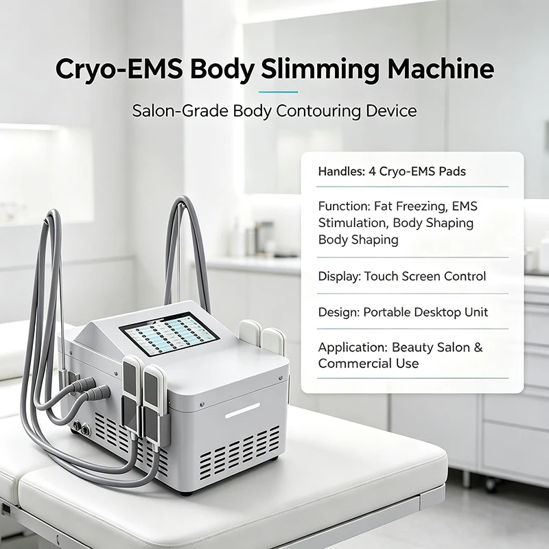 Non-invasive Cyro EMSlim 4 Cooling Pads Cellulite Removal Fat Weight Loss Fat Freezing Plate With EMSlim SPA Home Beauty Machine