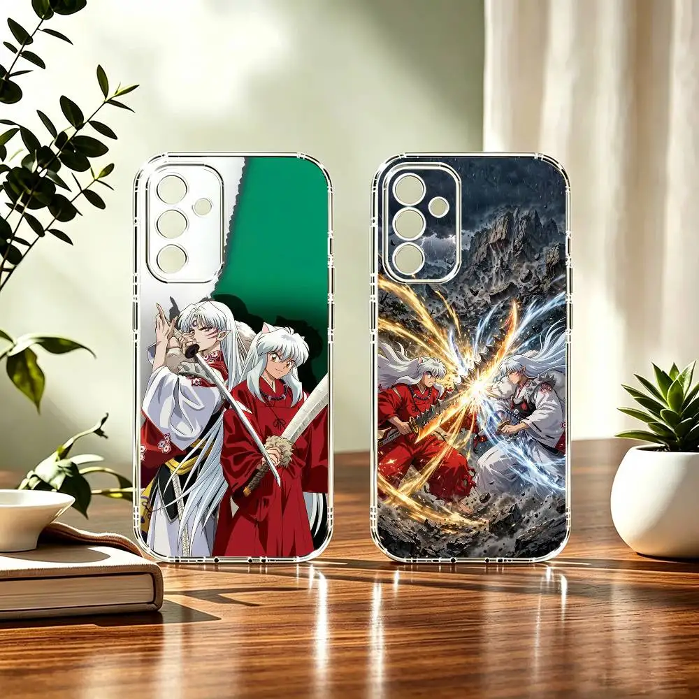 Inuyasha Sesshomaru brother cp anime Basic Phone Case For Samsung A71, A70, A52, A51, A40, A30, A20 Transparent Cover