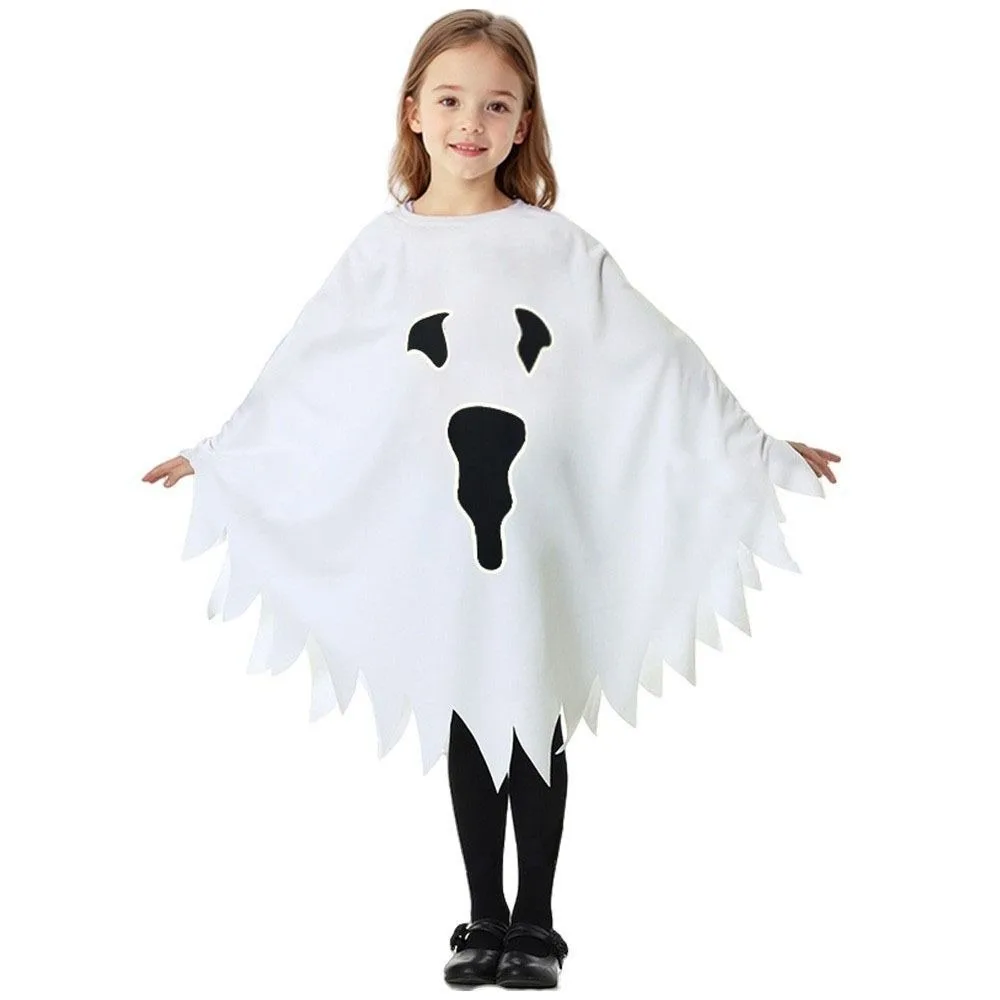 Clothing Prop Glowing Ghost Cape Party Cloak Loose Children's Halloween Costume Black Fun Interaction Luminous Ghost Shawl Gift