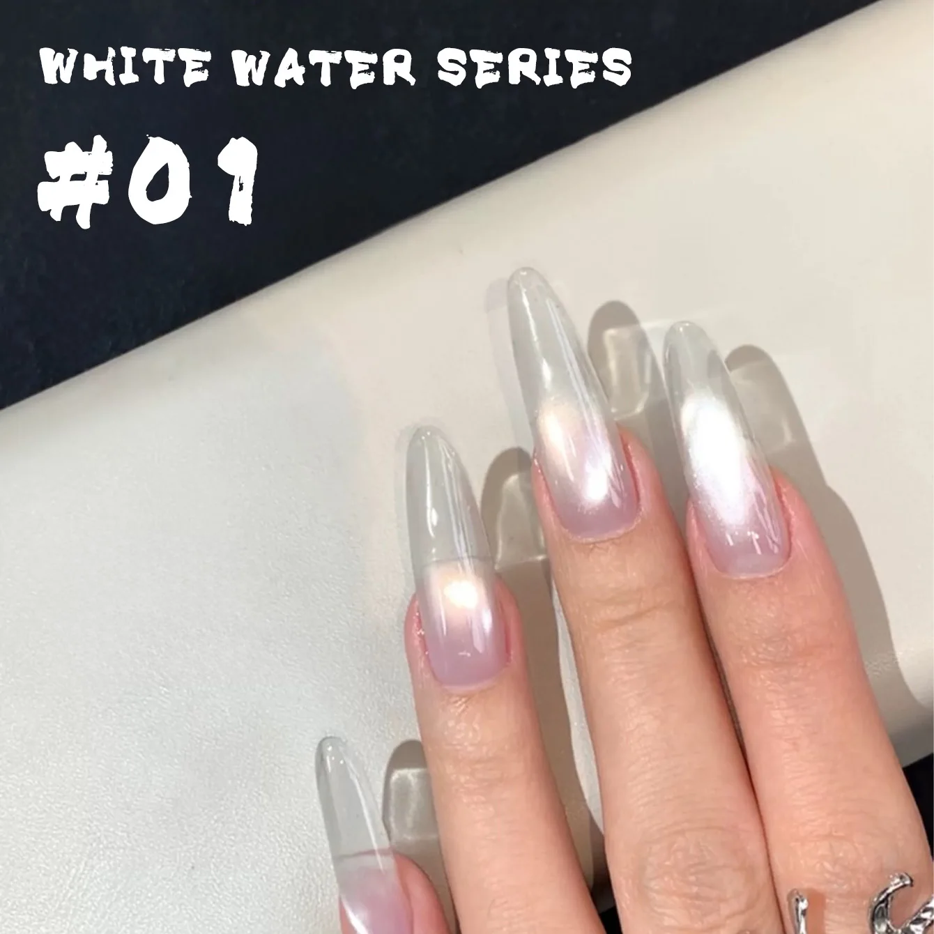 MIANEL 12 مللي 1-3 قطعة الأظافر البيضاء 2025 جديد الصيف الماء المغلي العالمي التمهيدي الزجاج الخرز هلام طلاء الأظافر واضح فلاش طلاء الأظافر #4