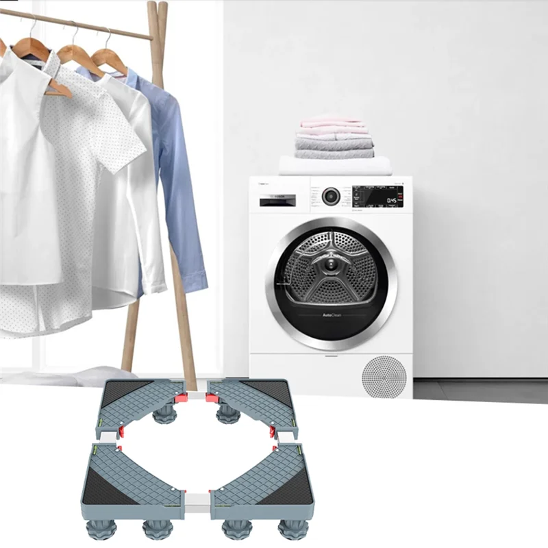 Supporto per lavatrice Supporto base mobile antivibrante regolabile per la sostituzione del bagno portatile della lavatrice