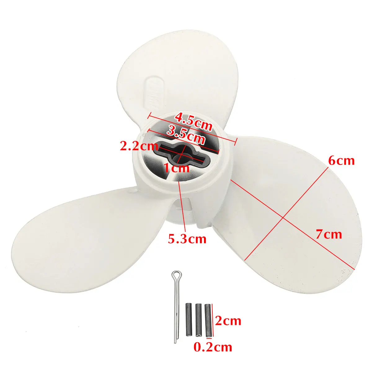 Outboard Motor Propeller Aluminum Alloy 3 Blades Propellers Boat  Accessories for Yamaha 2 horsepower for Hangkai 3.5HP