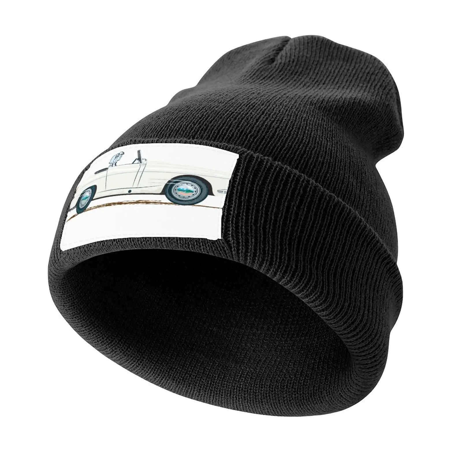 Old English White Midget (Austin Healey Sprite) Knitted Cap Anime Hat Big Size Hat Men Golf Wear Women's