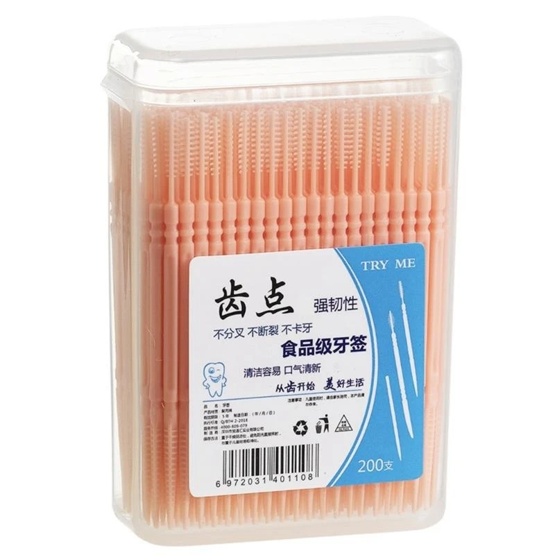 L8RD 200Pcs Interdental Brush Teeth Toothpicks Floss Pick Teeth Cleaning Care