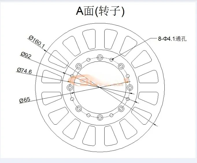 480W large hollow shaft ultra-low speed disc type DC brushless motor motor flat and thin multi-pole with hall